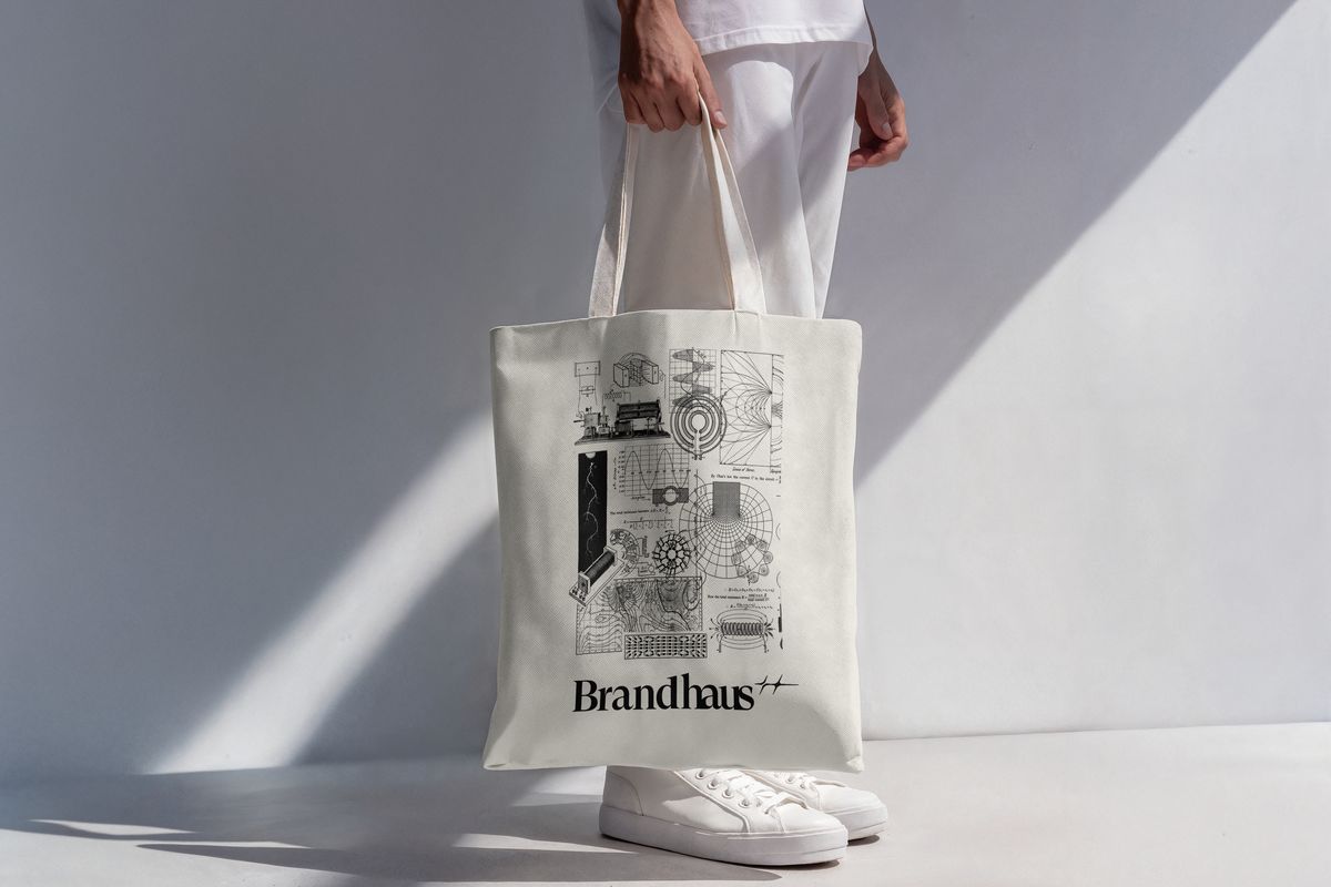 Tote bag com a identidade Brandhaus